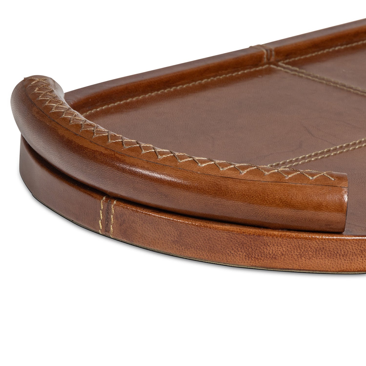 Regina Andrew Forte Oval Leather Tray
