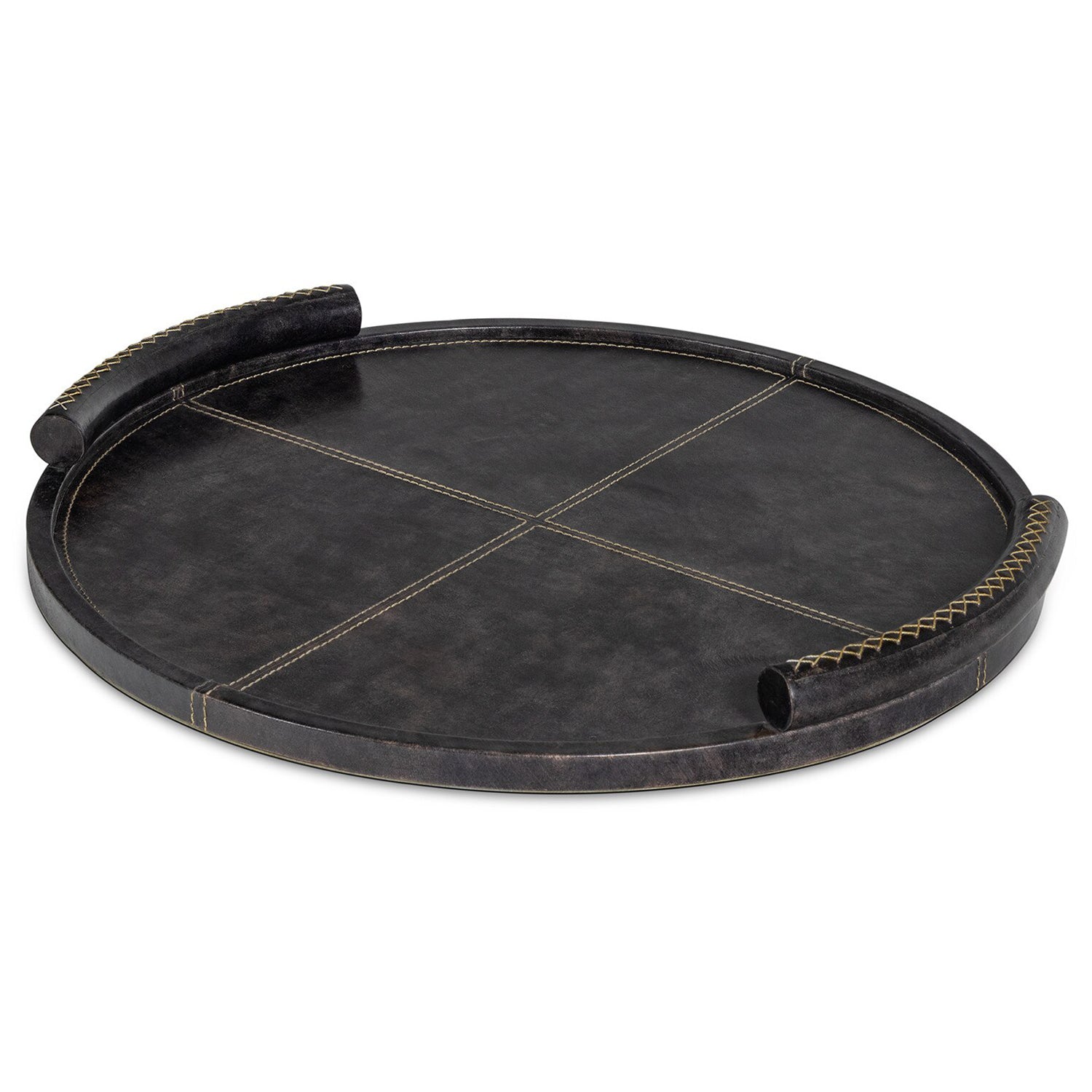 Regina Andrew Forte Round Leather Tray