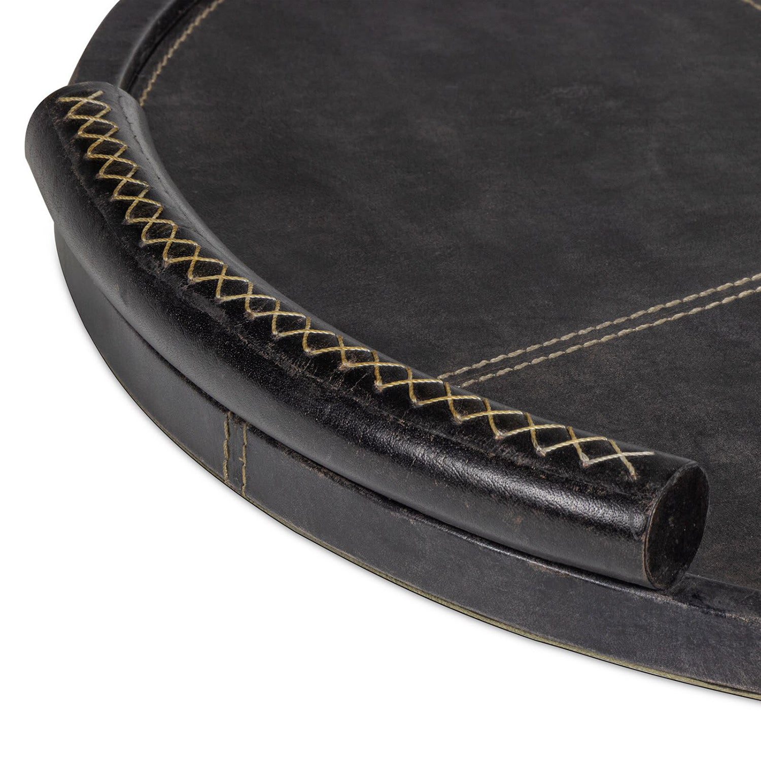 Regina Andrew Forte Round Leather Tray
