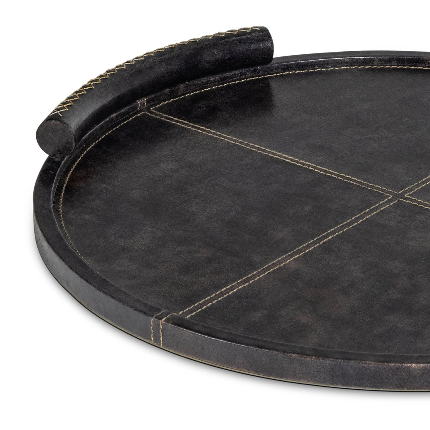 Regina Andrew Forte Round Leather Tray