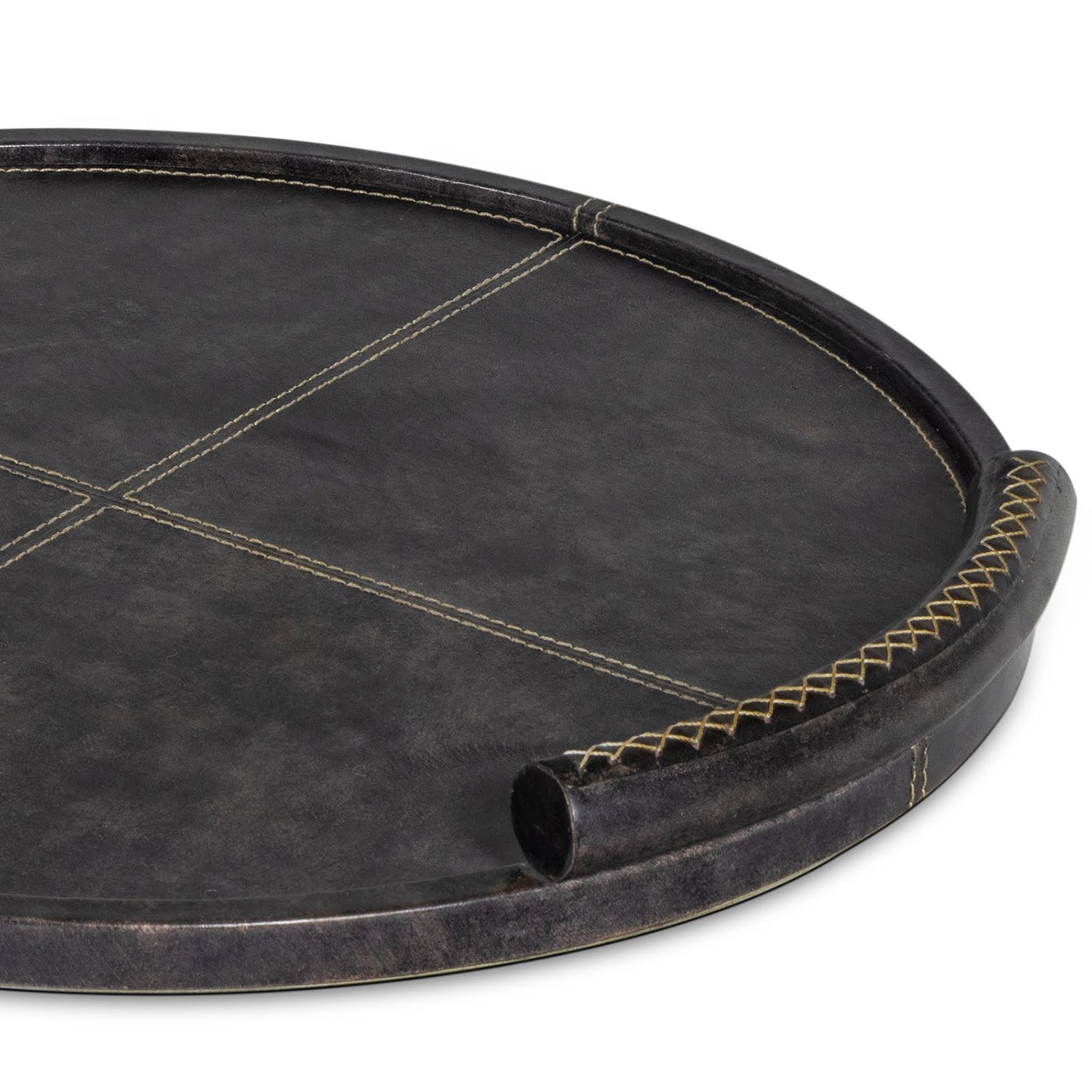 Regina Andrew Forte Round Leather Tray