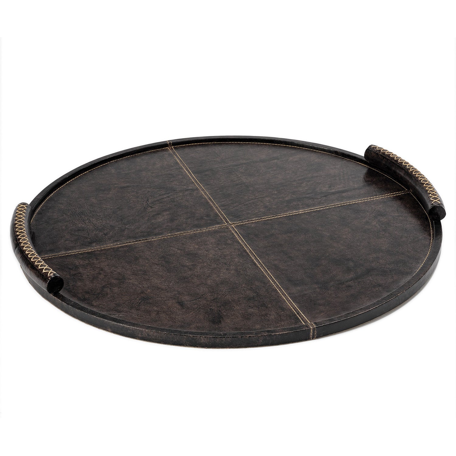 Regina Andrew Forte Round Leather Tray
