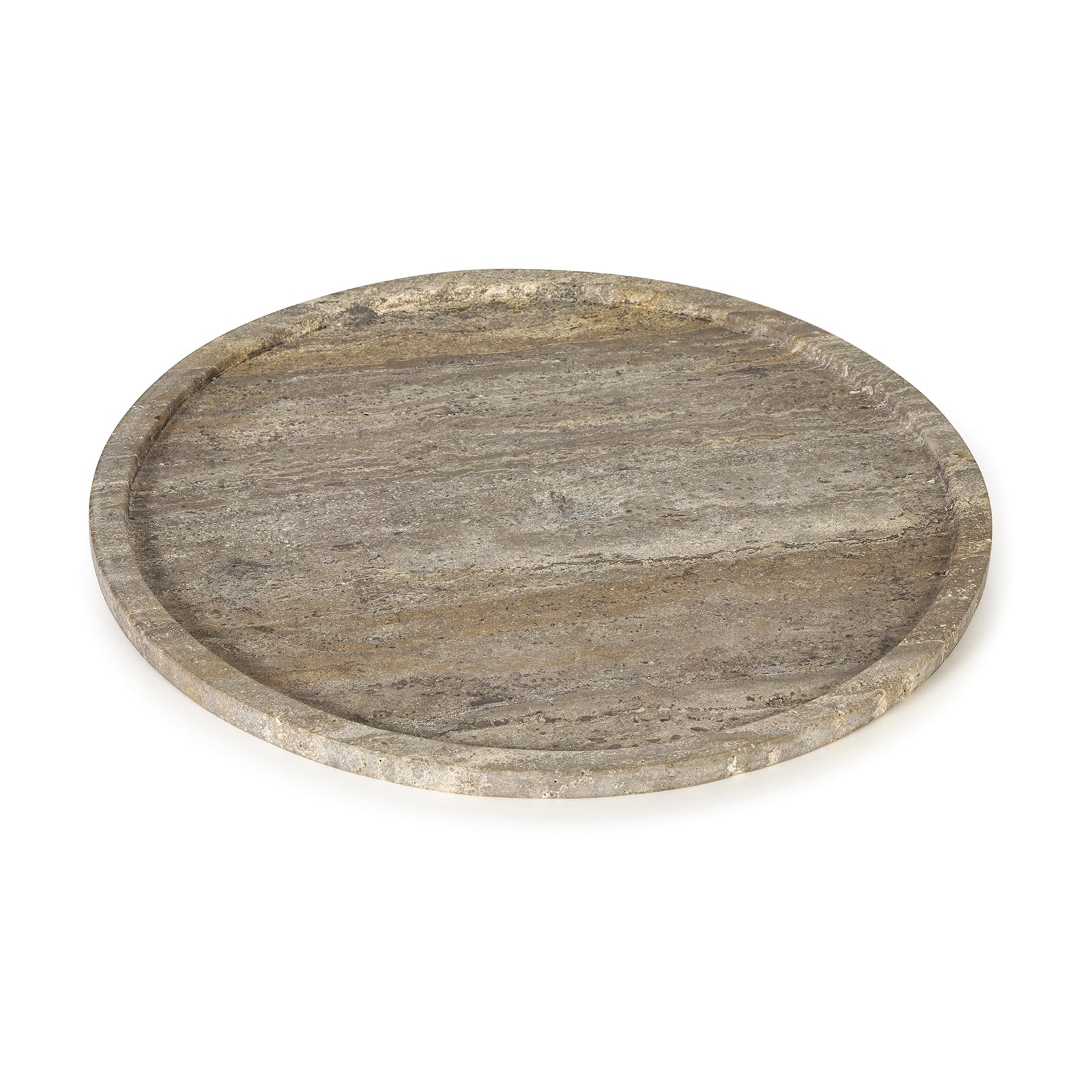 Regina Andrew Sutton Round Travertine Tray Set