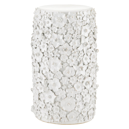 Currey & Co Jessamine White Accent Table