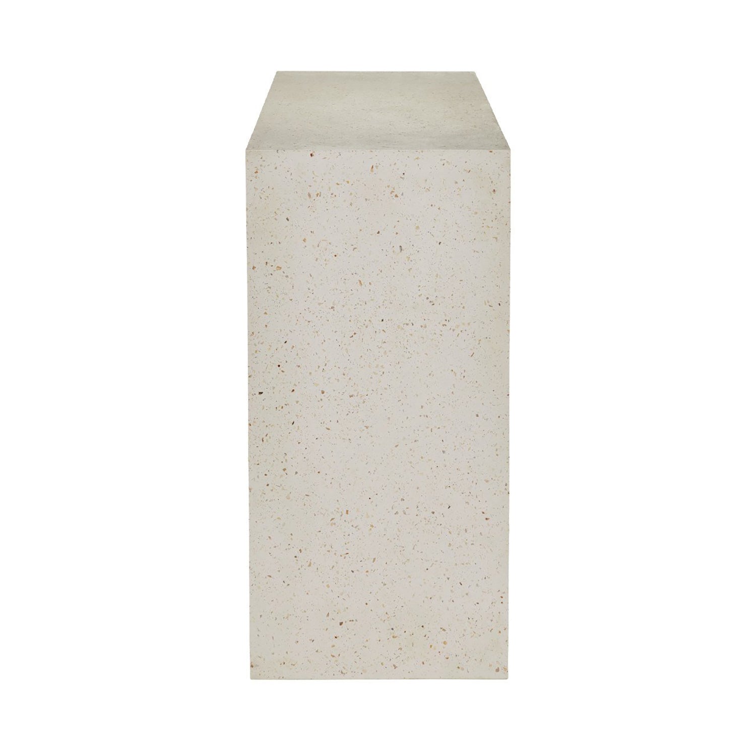 Currey & Co Carson Ivory Terrazzo Console Table