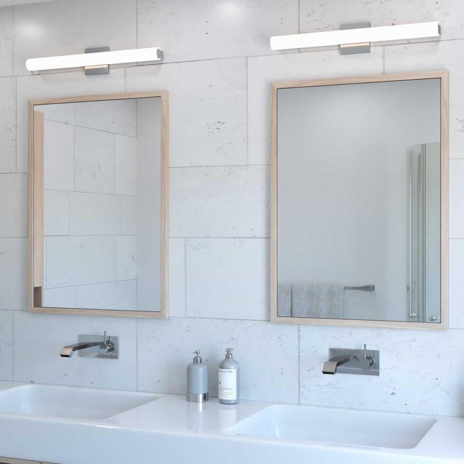Sonneman Tubo Slim Led Satin Nickel 2431.13-FT Bath And Vanity Light