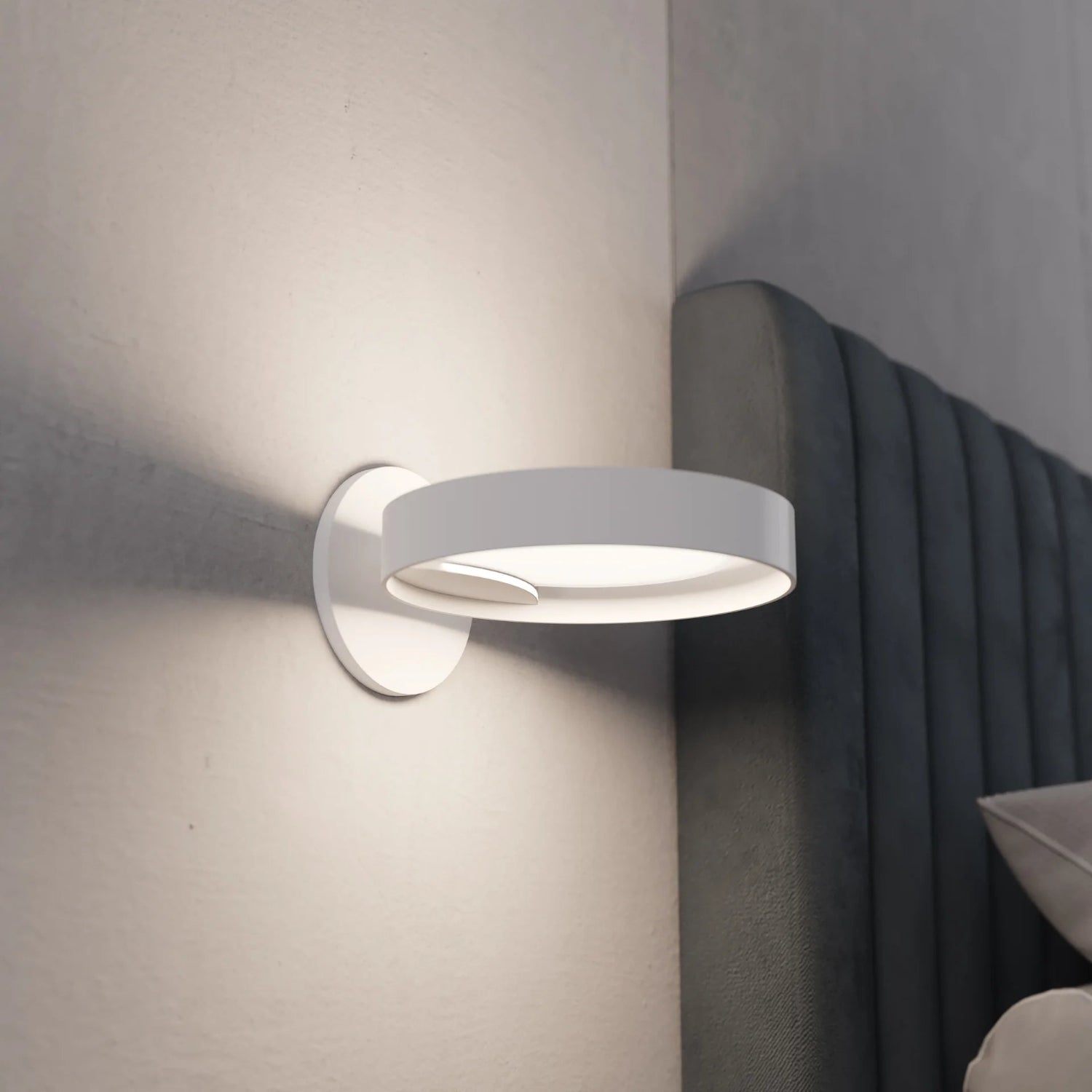 Sonneman Light Guide Ring Satin White 2650.03W Wall Sconce