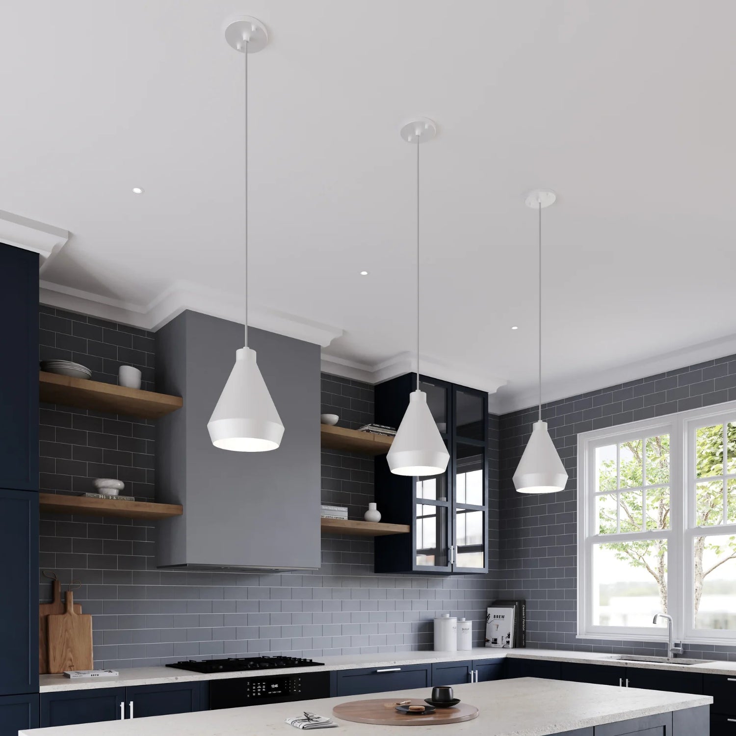 Sonneman Koma Satin White 2750.03-E Pendant