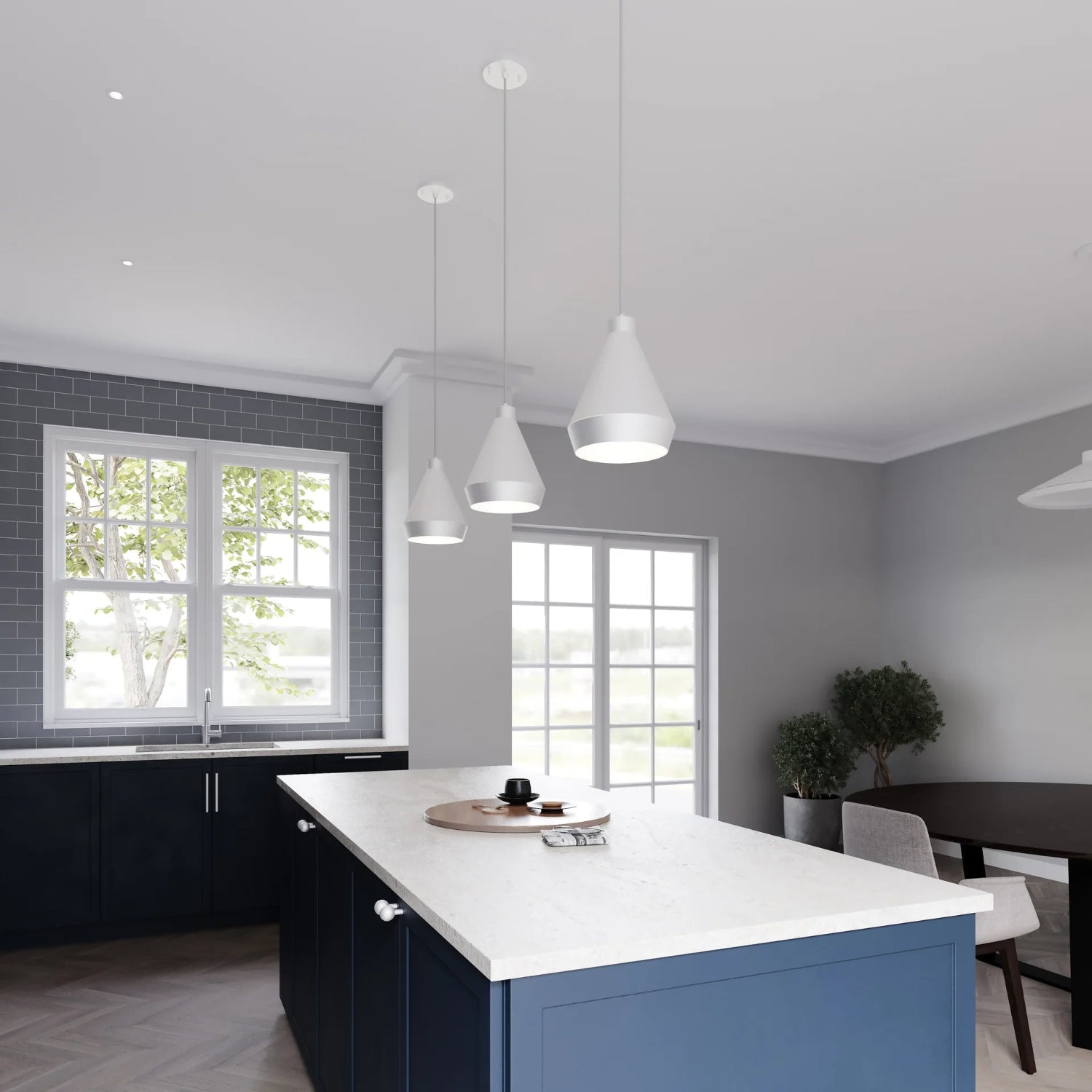 Sonneman Koma Satin White 2750.03-E Pendant