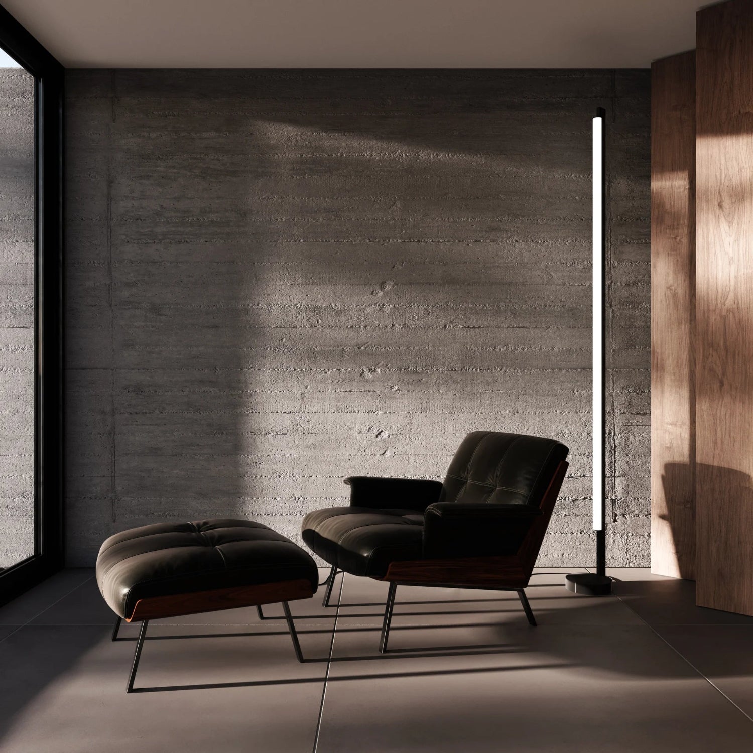 Sonneman Keel Satin Black 3820.25 Floor Lamp