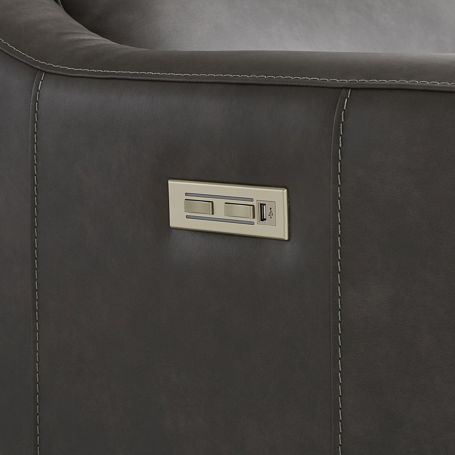 Bernhardt Living Germain Leather Power Motion Chair