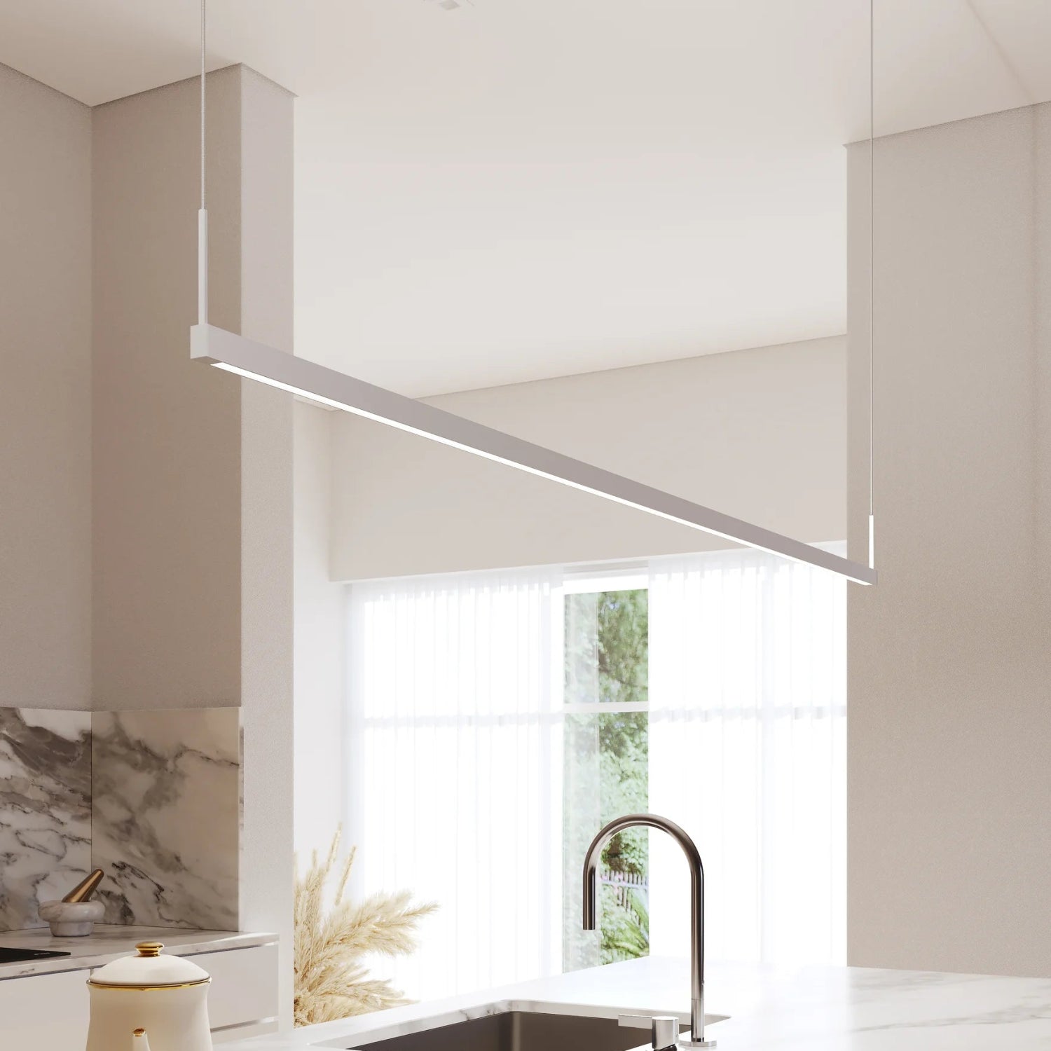 Sonneman Thin-Line Satin White 2818.03-6 Pendant