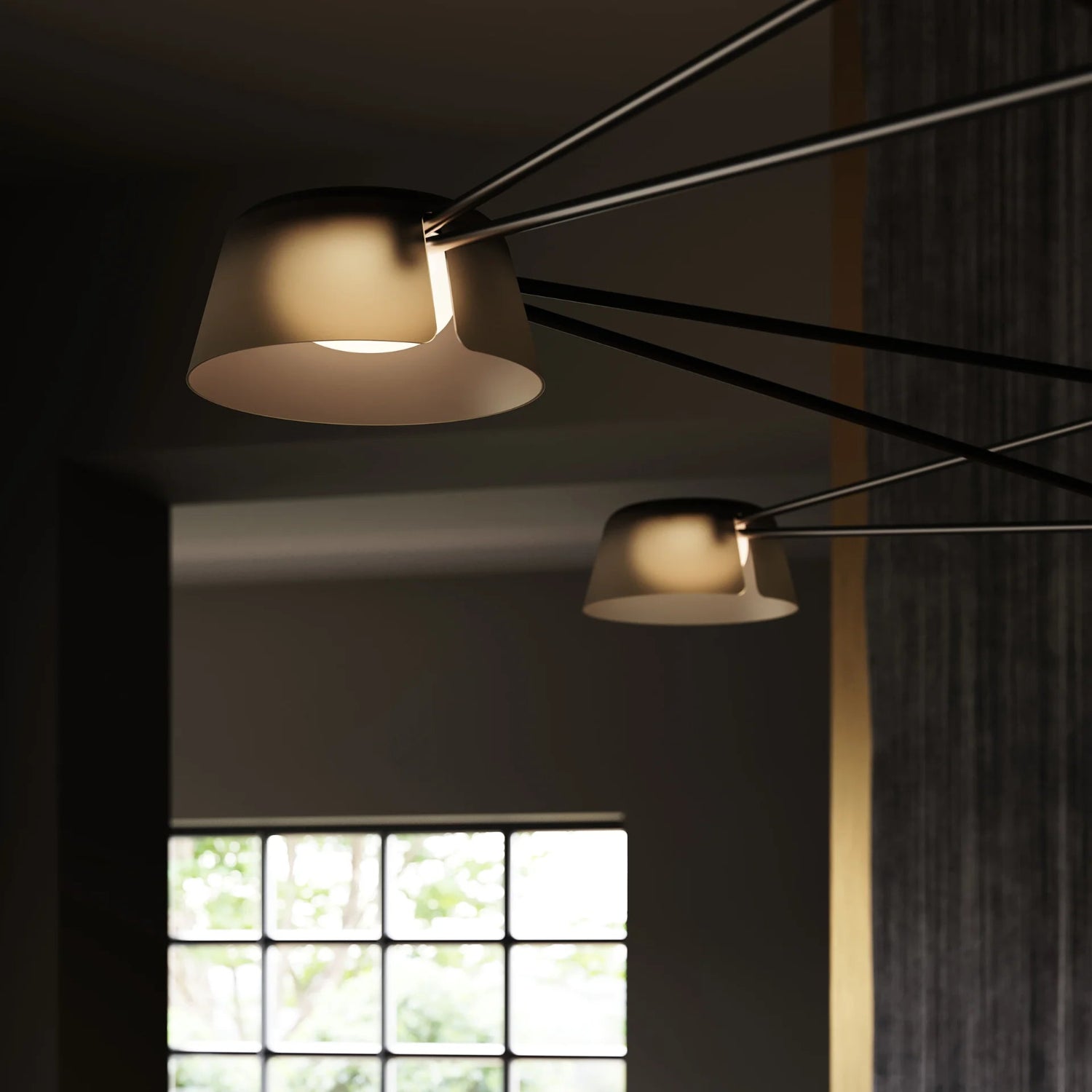 Sonneman Ray Satin Black 2036.25K Chandelier
