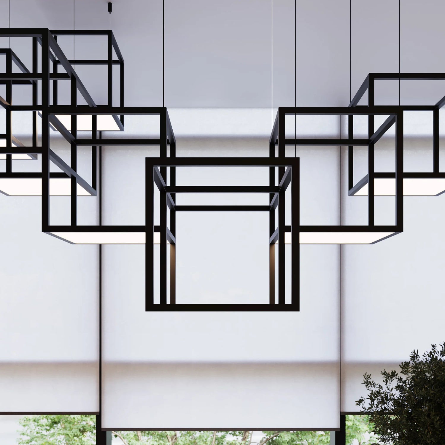 Sonneman Cubix Satin Black 24Z0003K Pendant