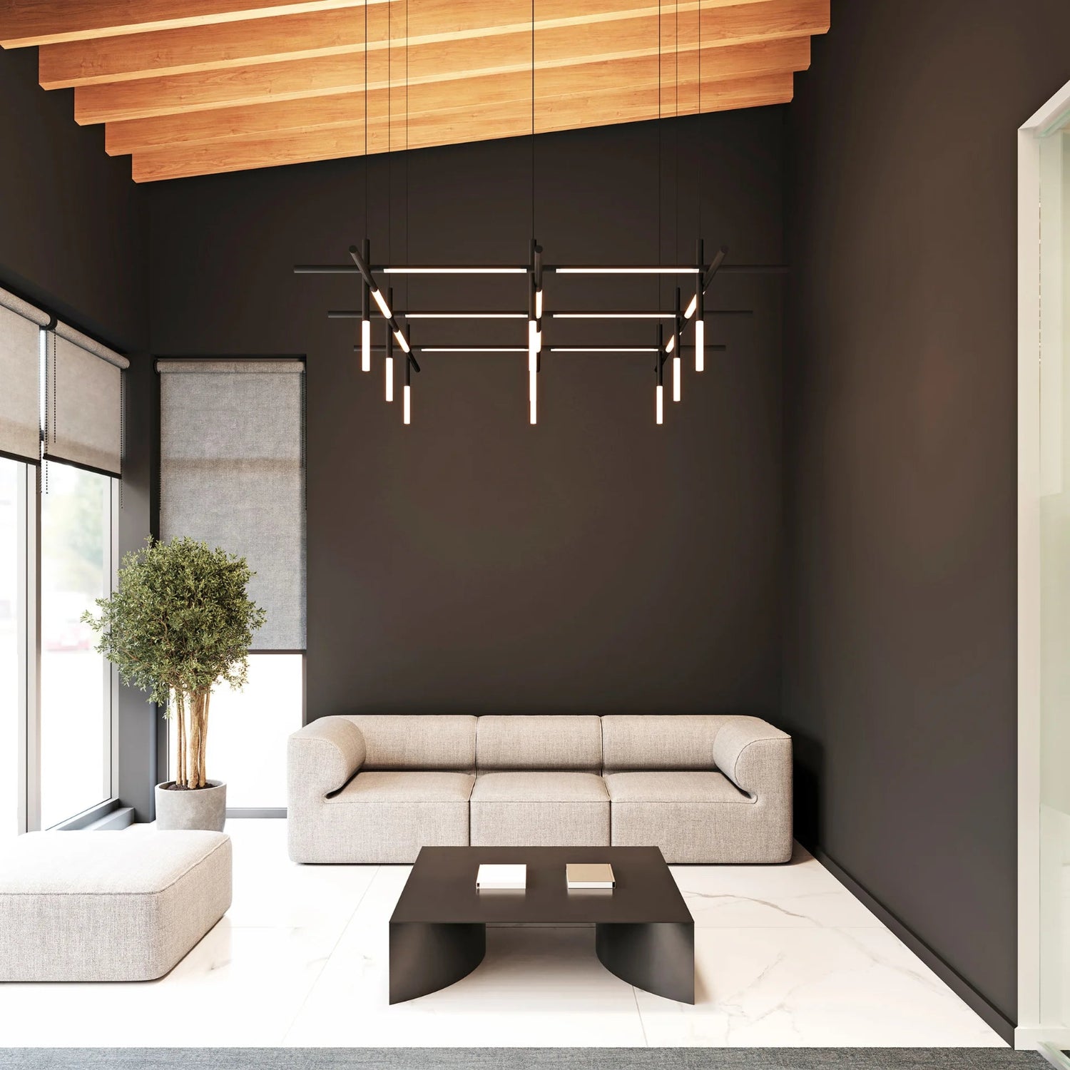 Sonneman Labyrinth Satin Black 2105.25 Pendant