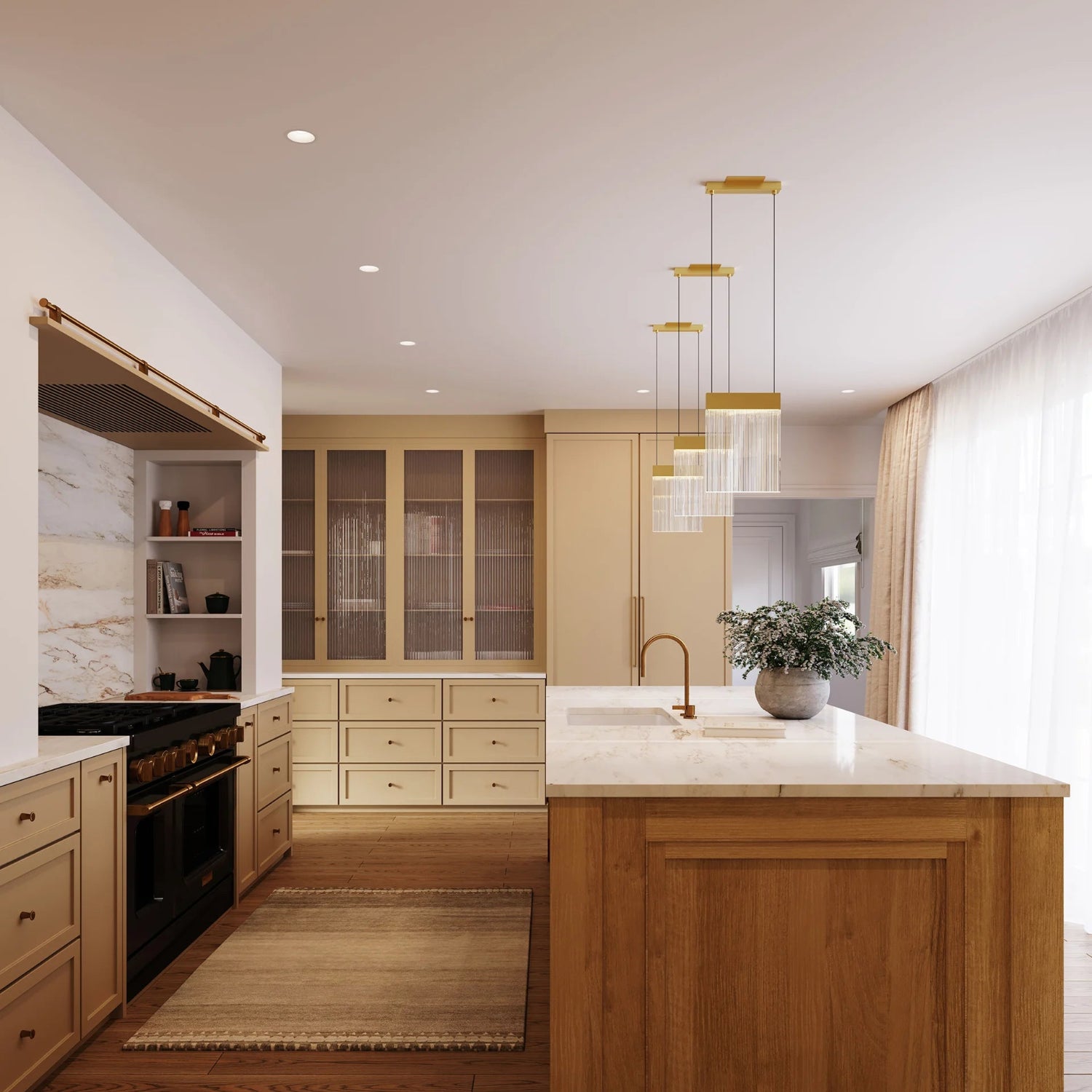 Sonneman V Panels Brass 3090.14 Pendant
