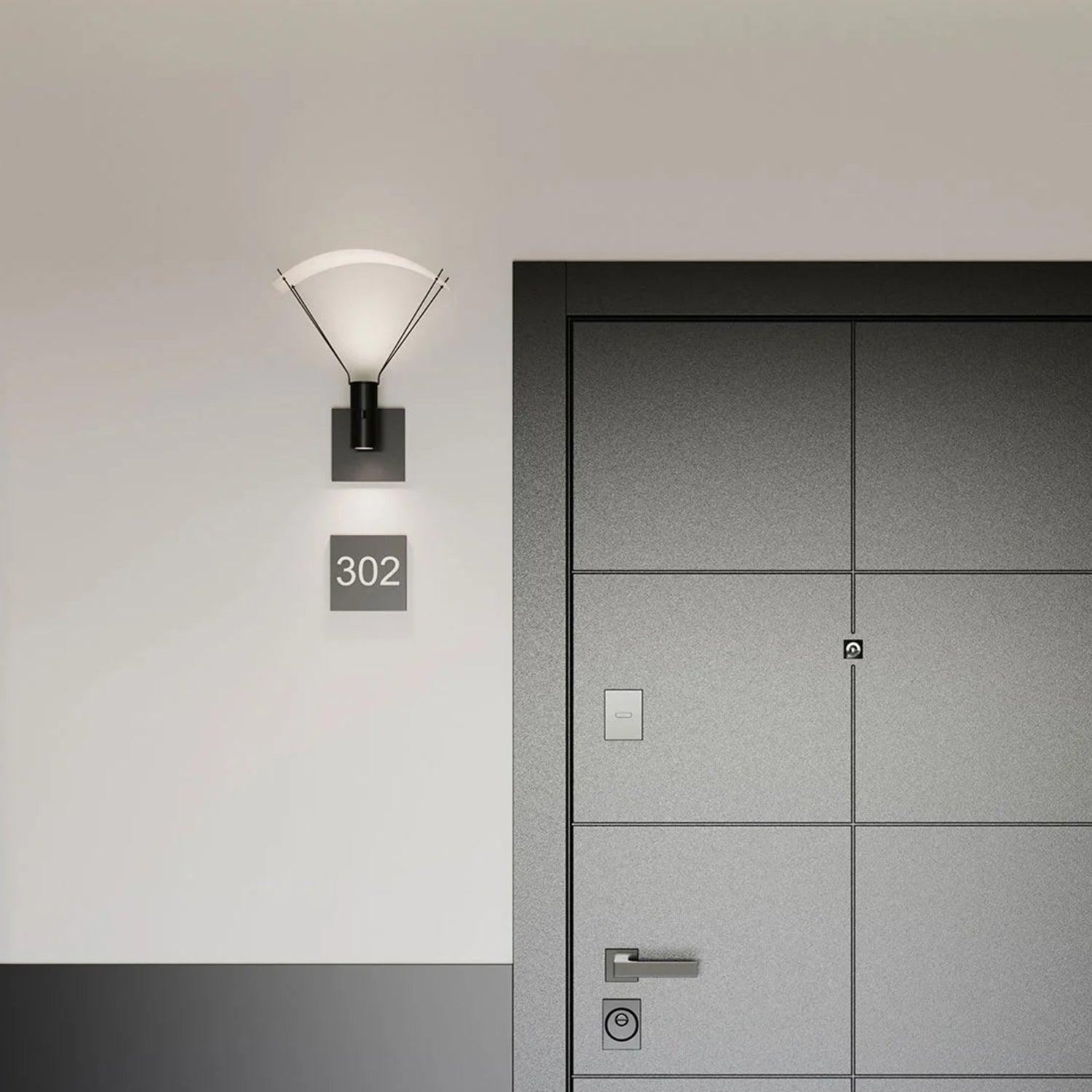 Sonneman Suspenders Satin Black SLS0210 Wall Sconce
