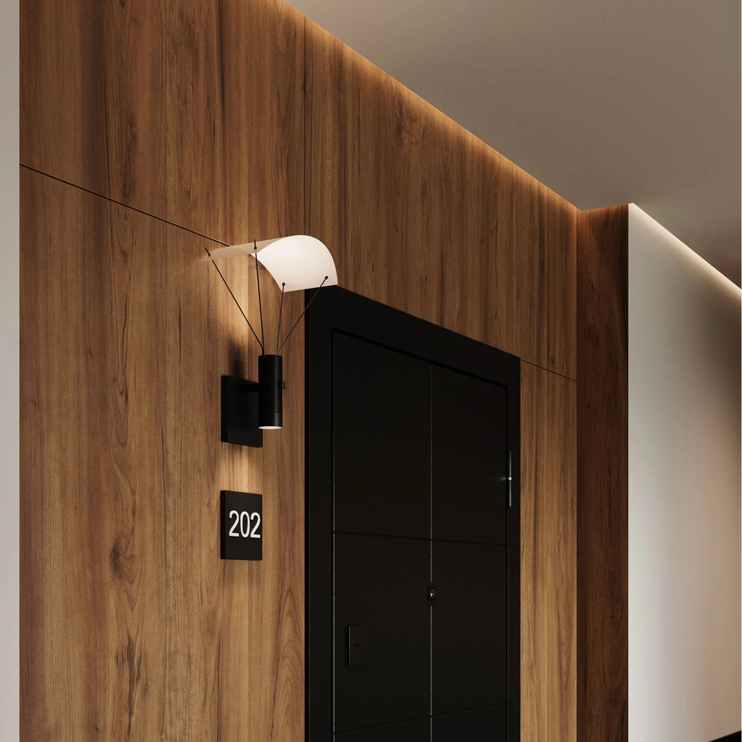Sonneman Suspenders Satin Black SLS0211 Wall Sconce
