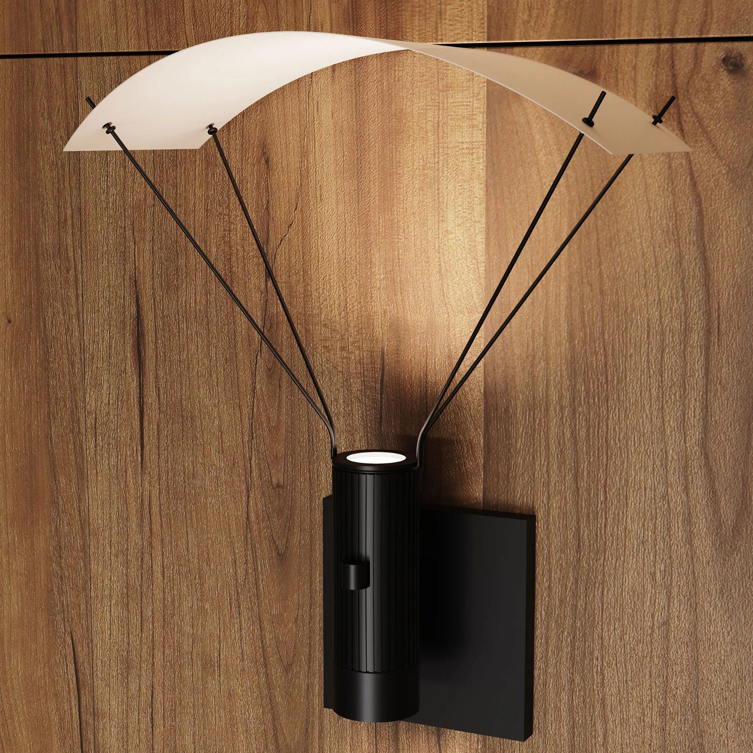 Sonneman Suspenders Satin Black SLS0211 Wall Sconce
