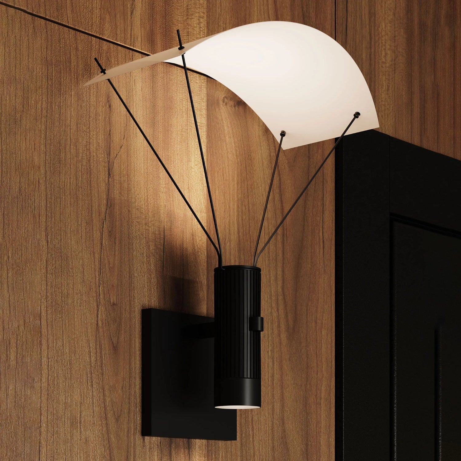 Sonneman Suspenders Satin Black SLS0211 Wall Sconce