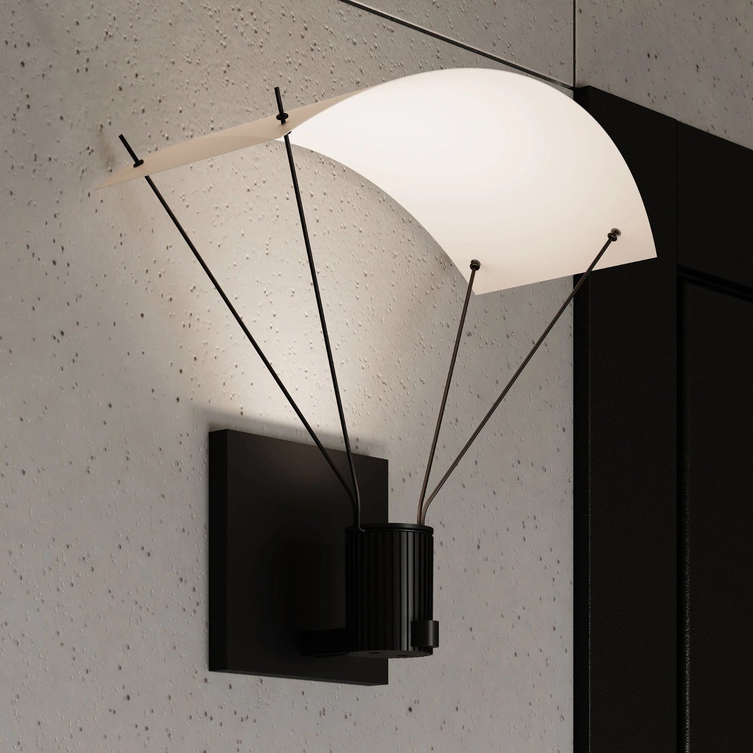 Sonneman Suspenders Satin Black SLS0213 Wall Sconce