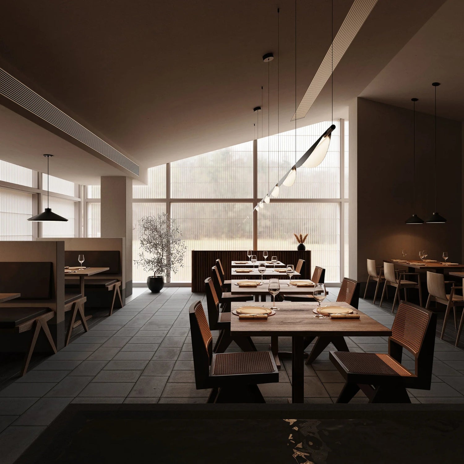 Sonneman Tela Satin Black 3122.25 Pendant
