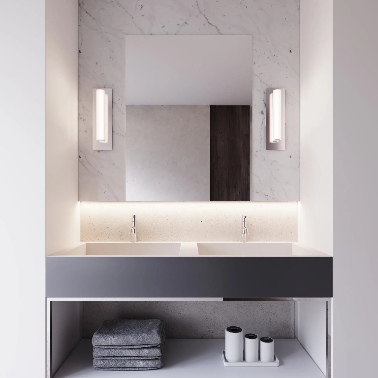 Sonneman Tubo Slim Led Polished Chrome 2441.01-FT Bath And Vanity Light