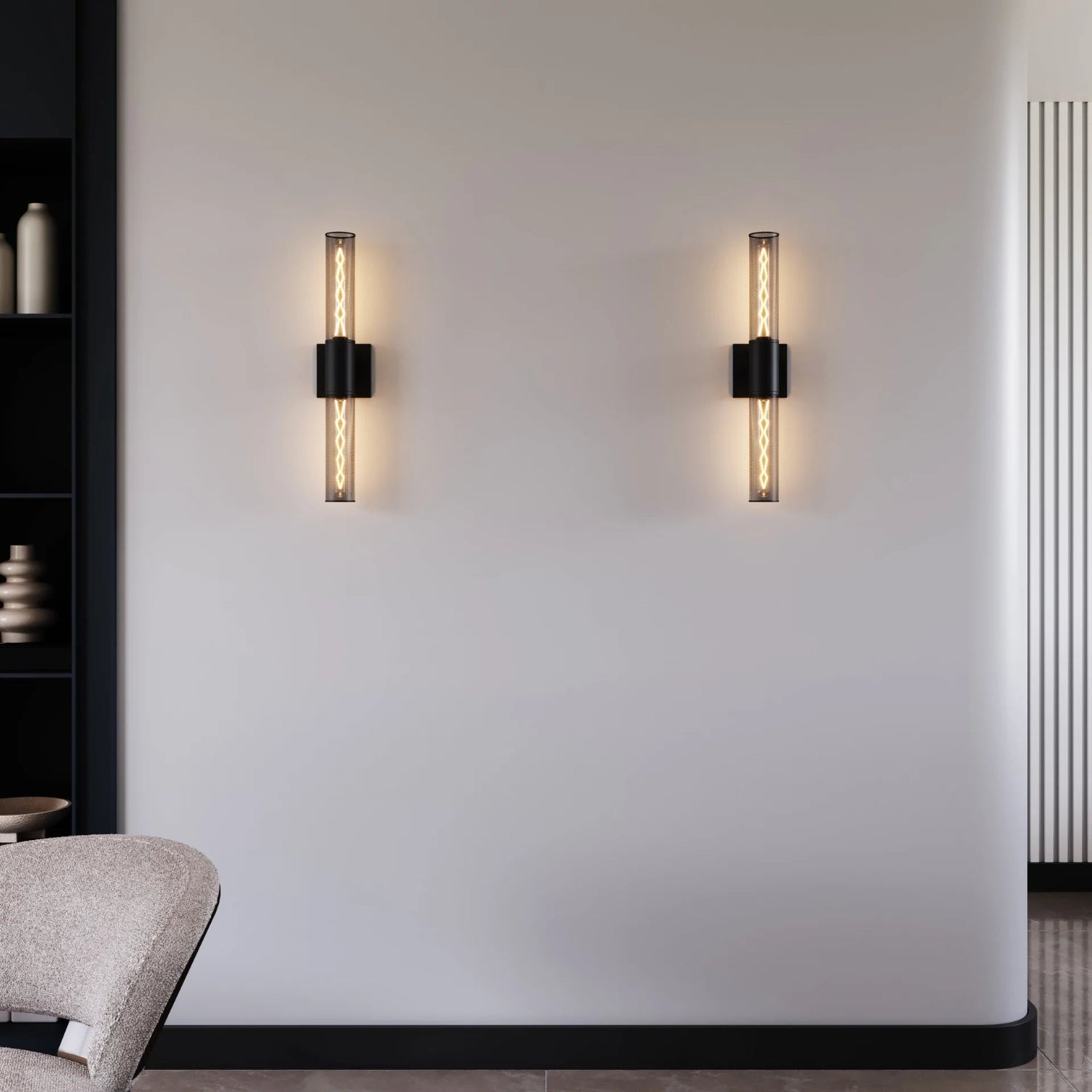 Sonneman Urban Edge Texture Black 4944.97 Wall Sconce