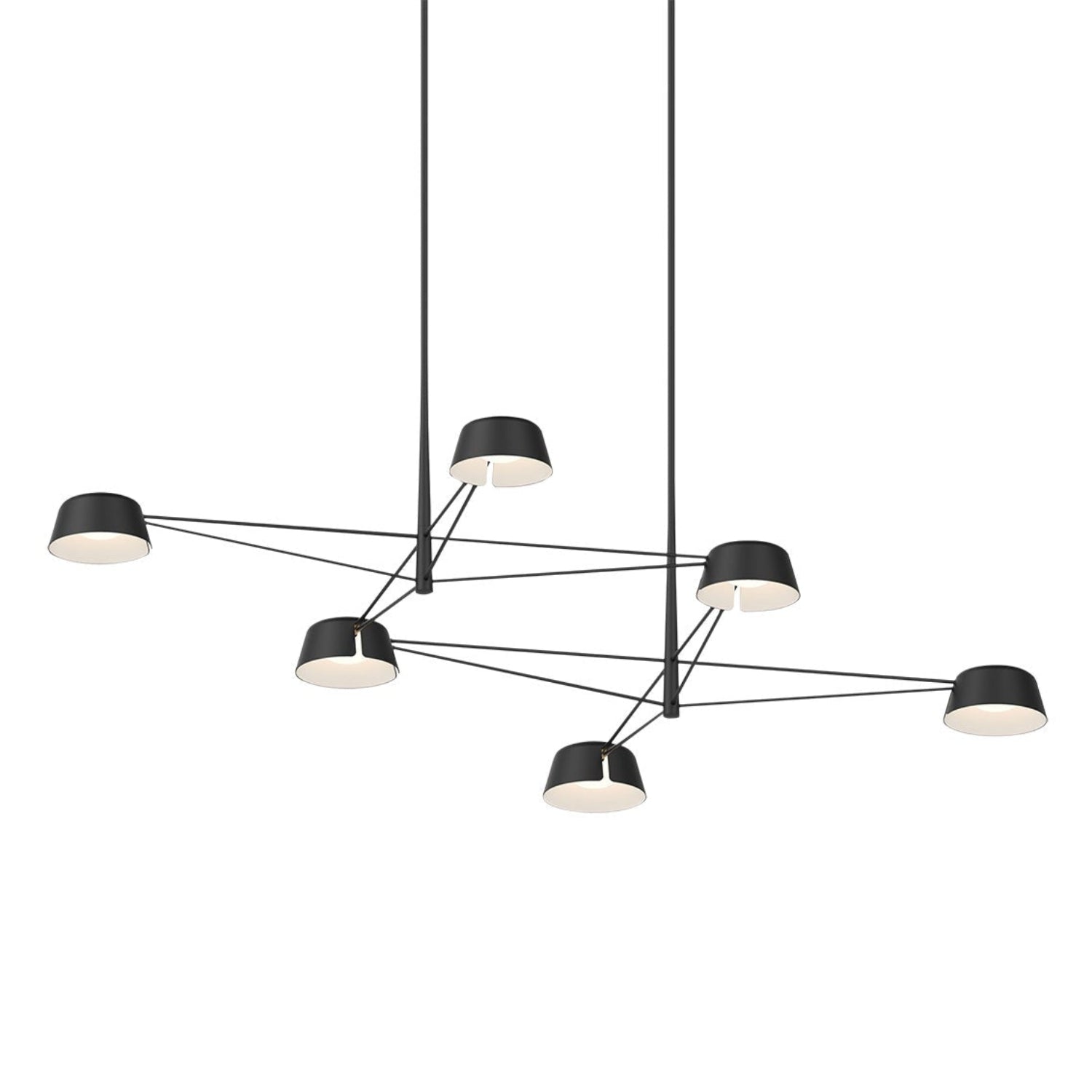 Sonneman Ray Satin Black 2036.25 Chandelier