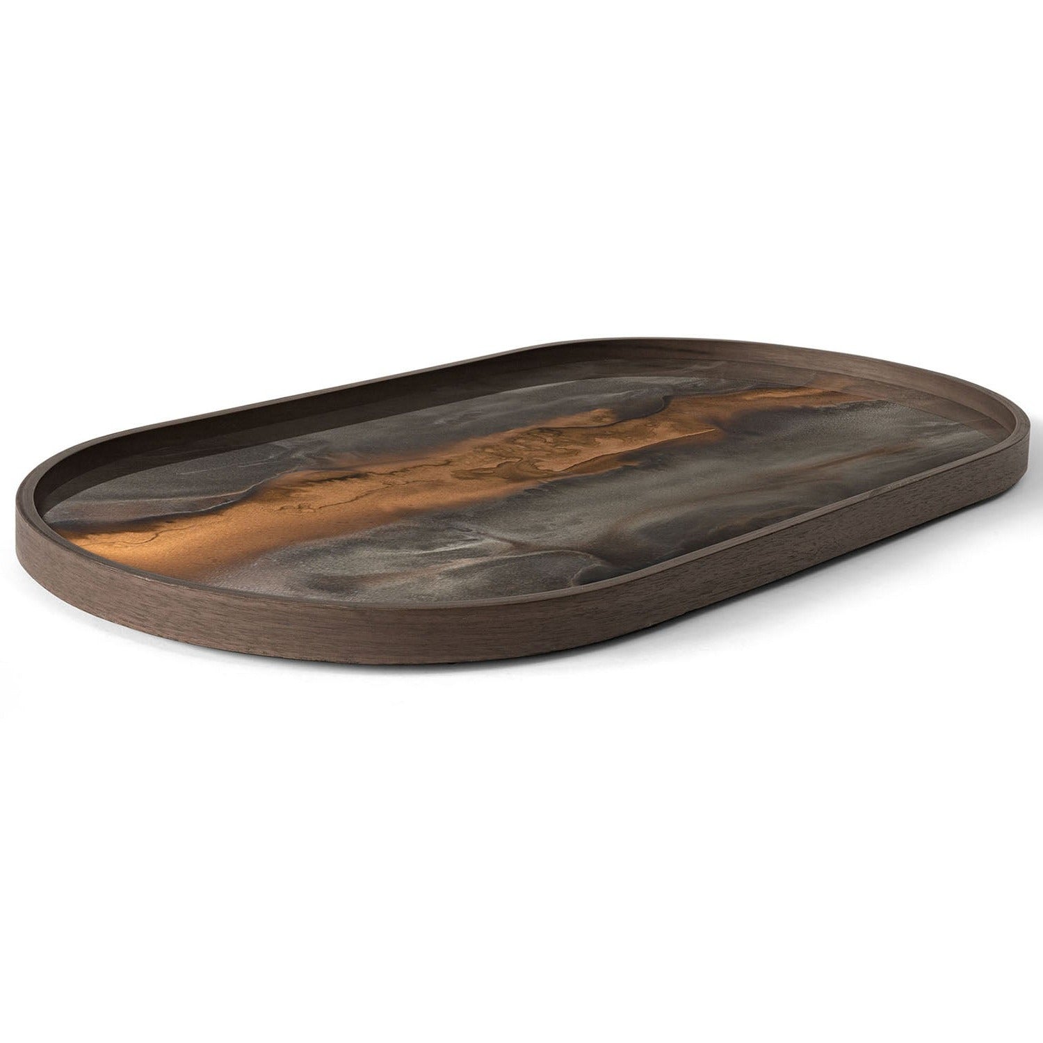 Ethnicraft Organic Oval Glass Tray