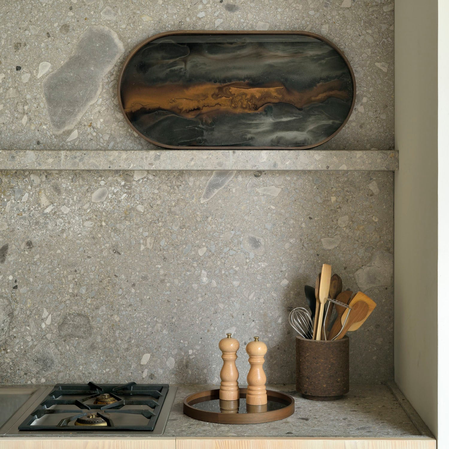 Ethnicraft Organic Oval Glass Tray