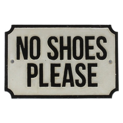 No Shoes Please Sign