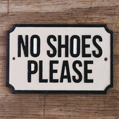 No Shoes Please Sign