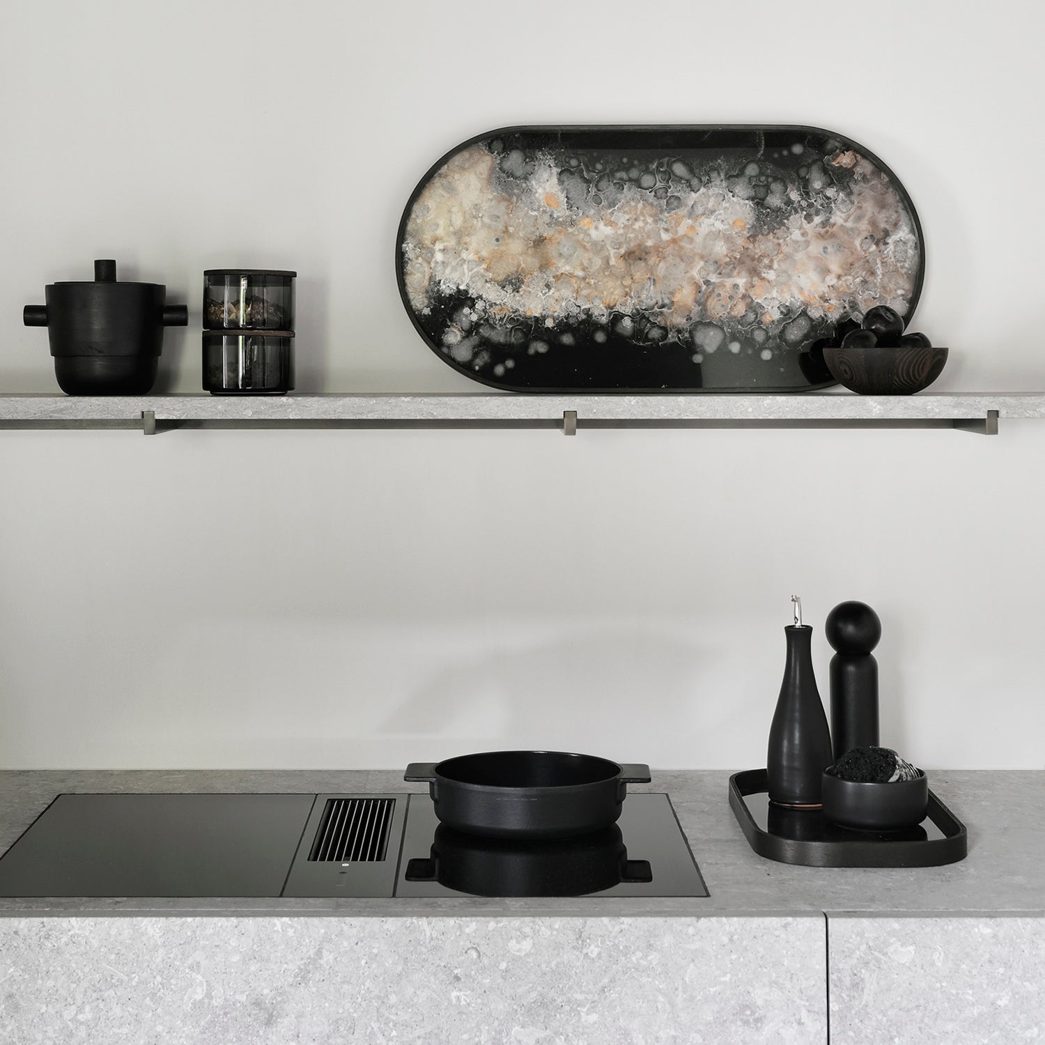 Ethnicraft Organic Oval Glass Tray