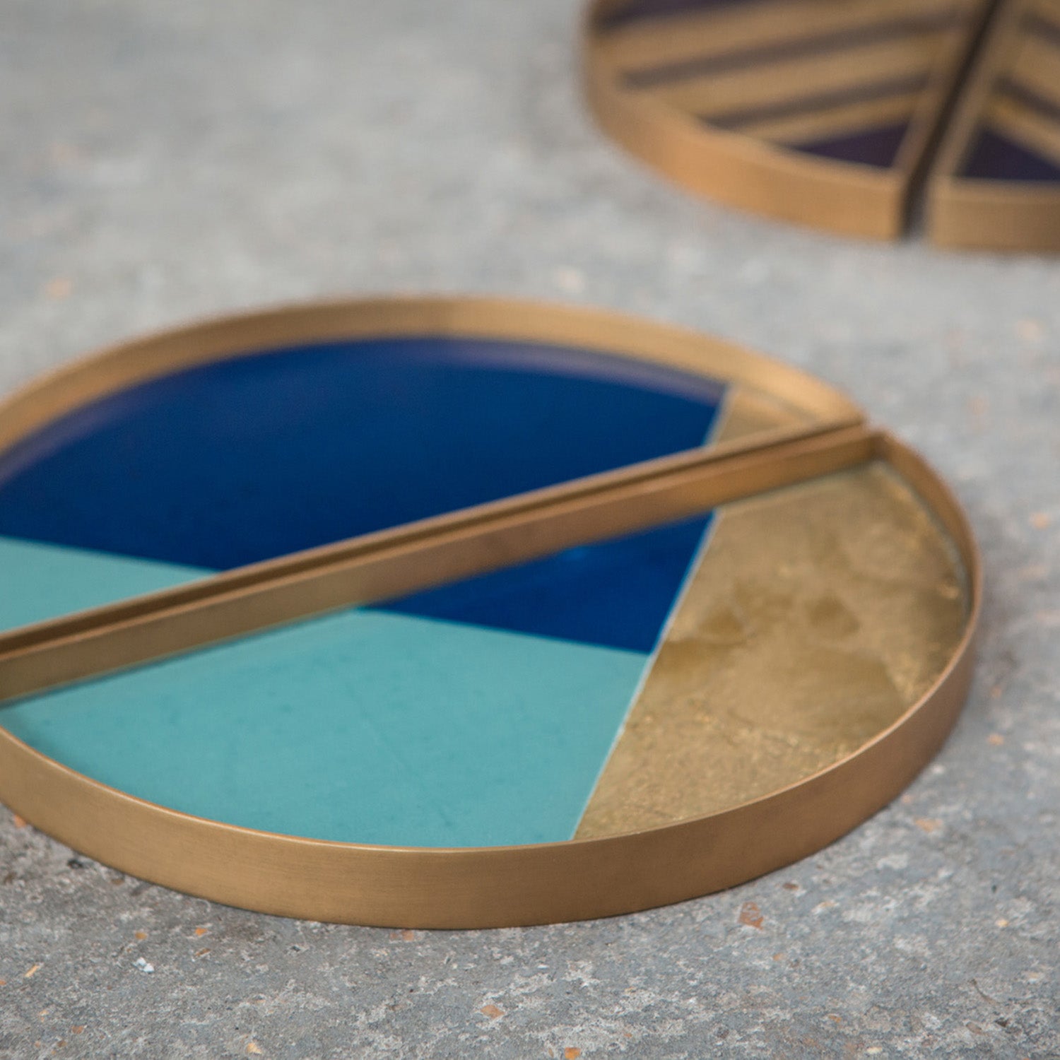Ethnicraft Geometric Valet Tray Set of 2