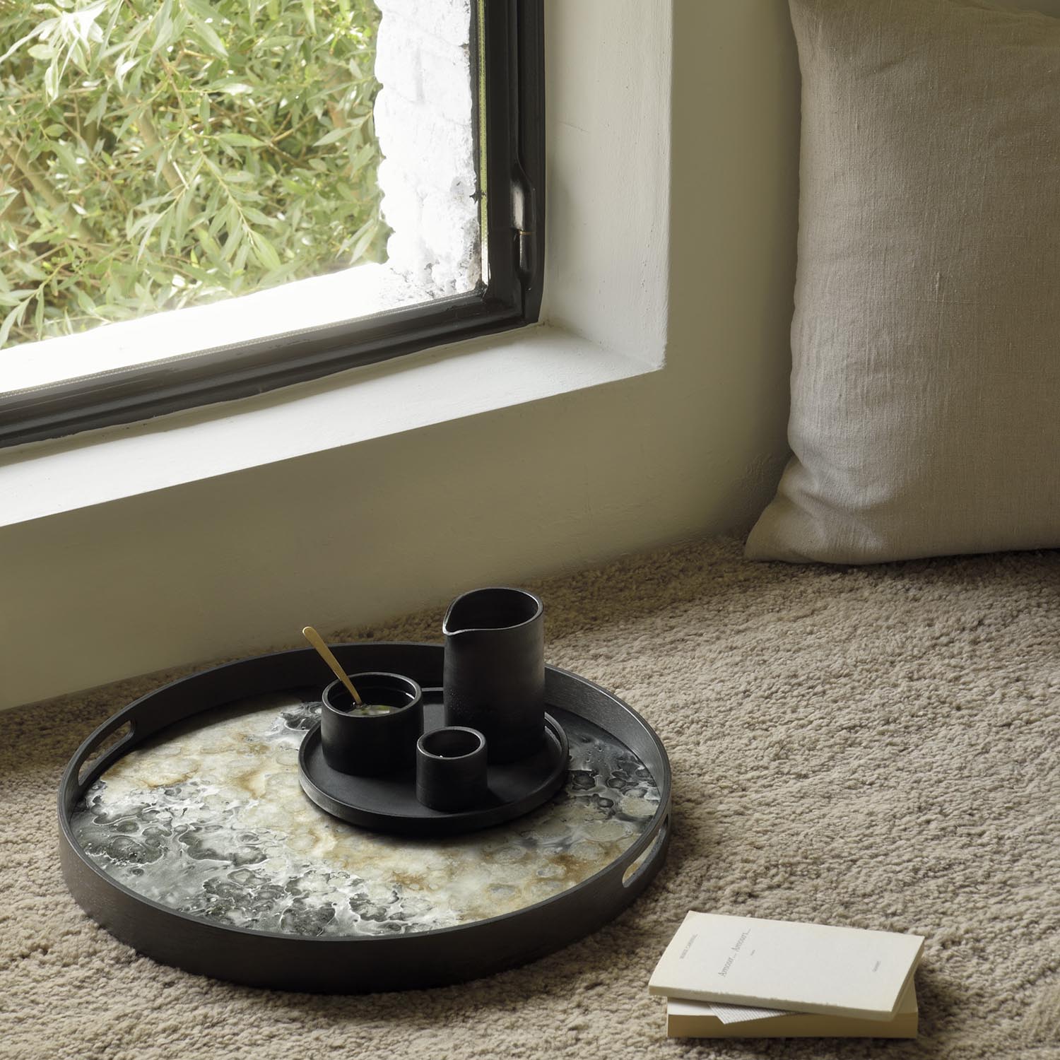 Ethnicraft Organic Glass Round Tray