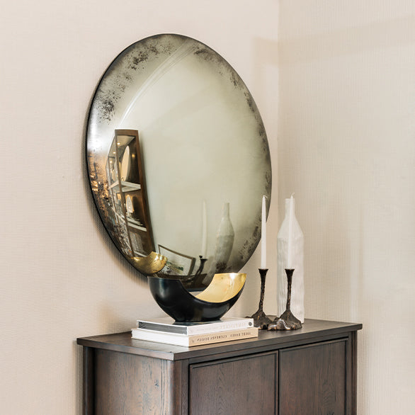 Mirror Home Antiqued Convex Wall Mirror