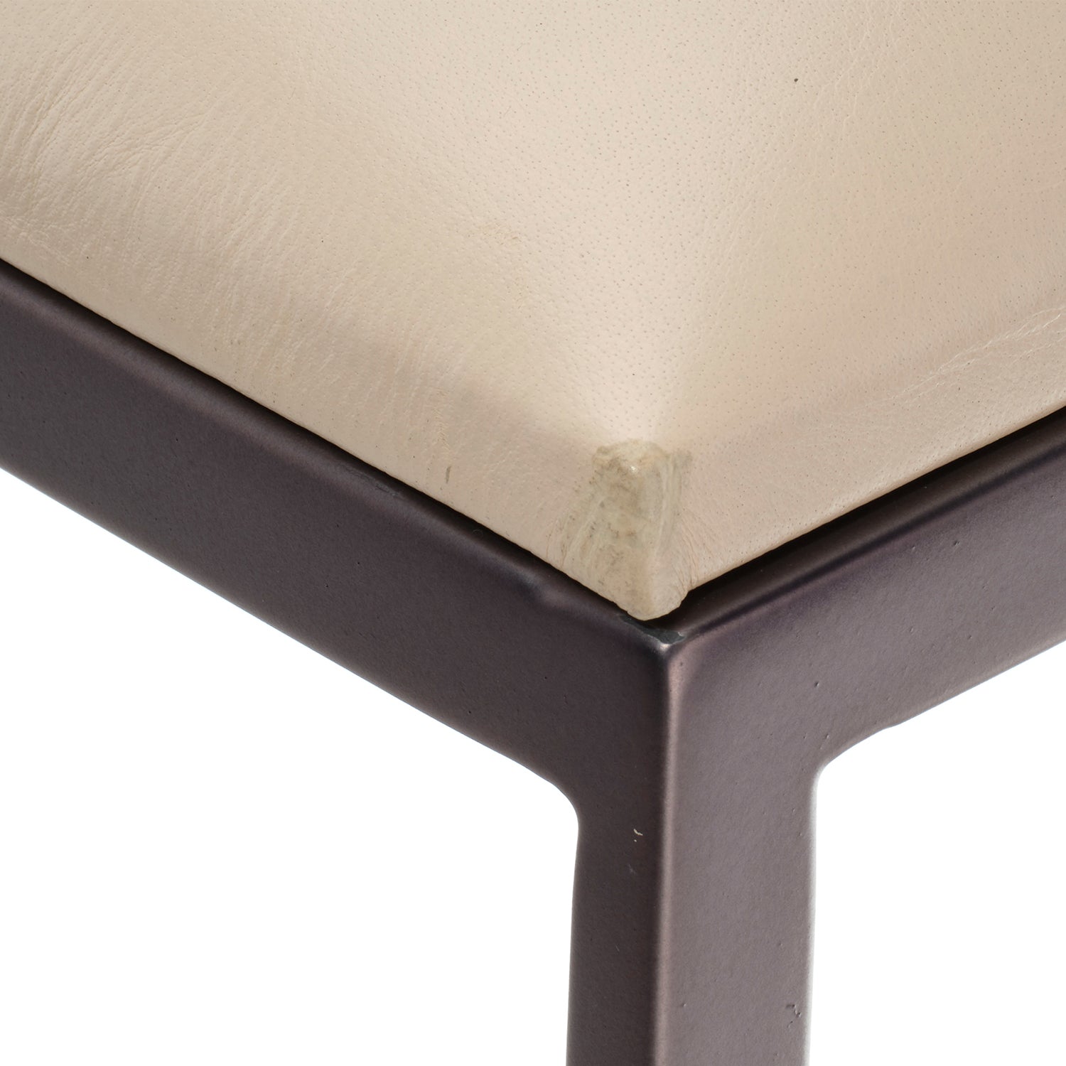 Jamie Young Bradbury Cream Leather Bar Stool