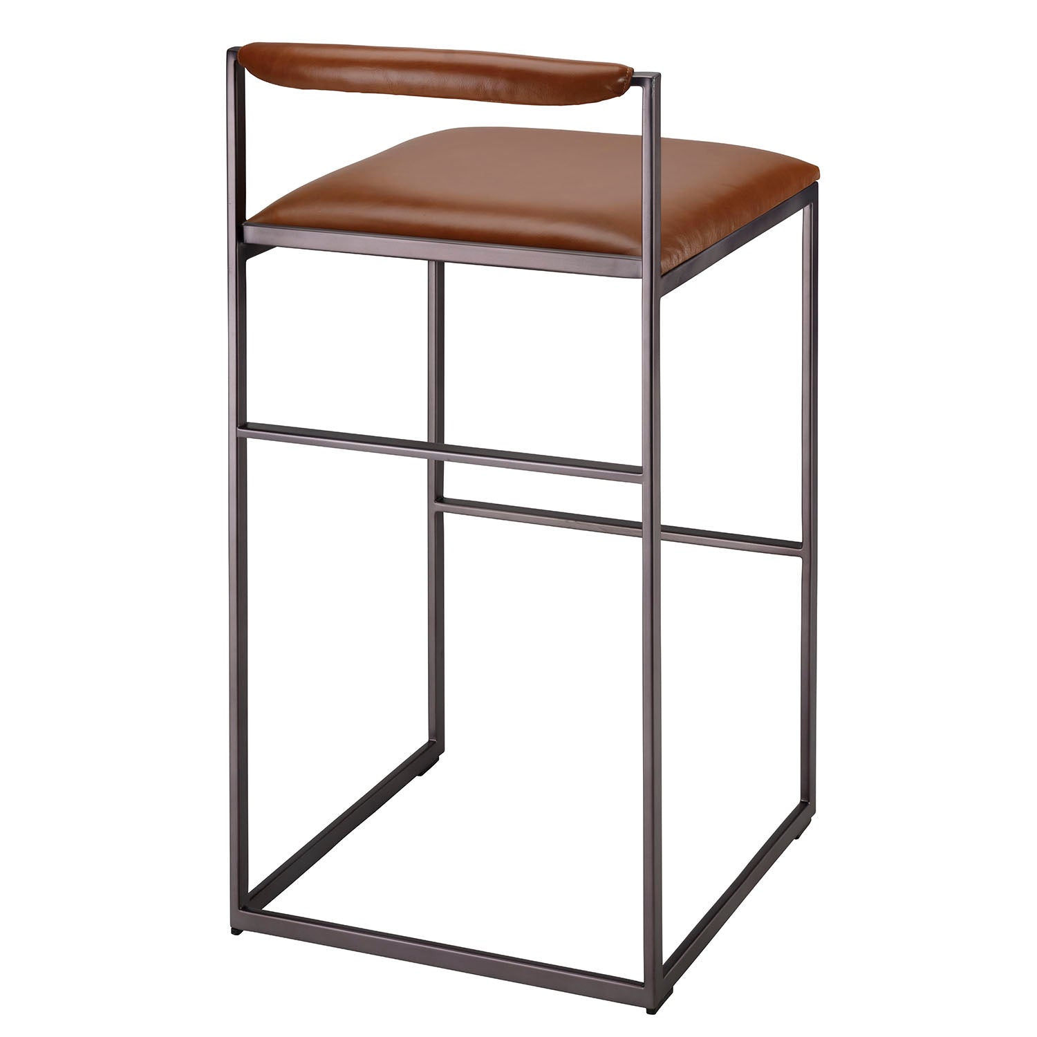 Jamie Young Bradbury Saddle Leather Bar Stool