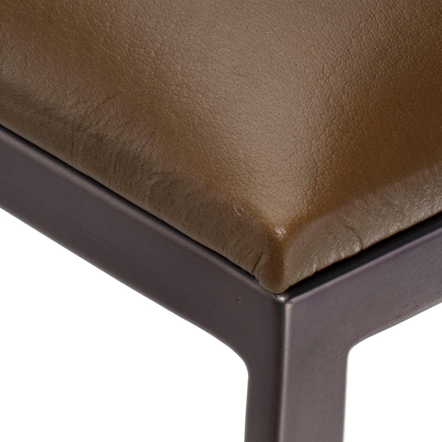 Jamie Young Bradbury Truffle Leather Bar Stool