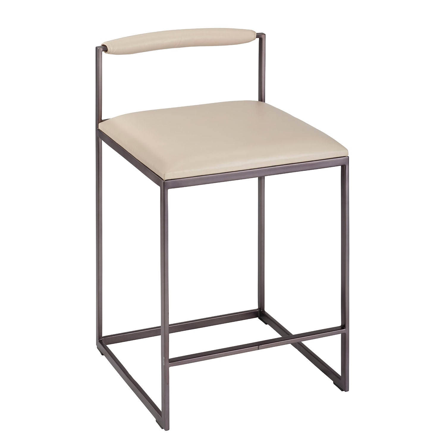 Jamie Young Bradbury Cream Leather Counter Stool
