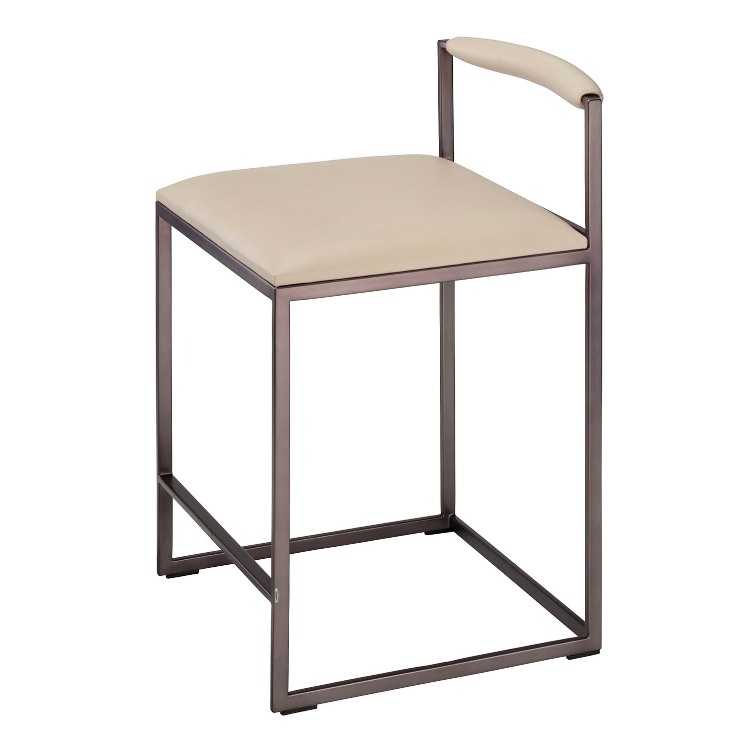 Jamie Young Bradbury Cream Leather Counter Stool