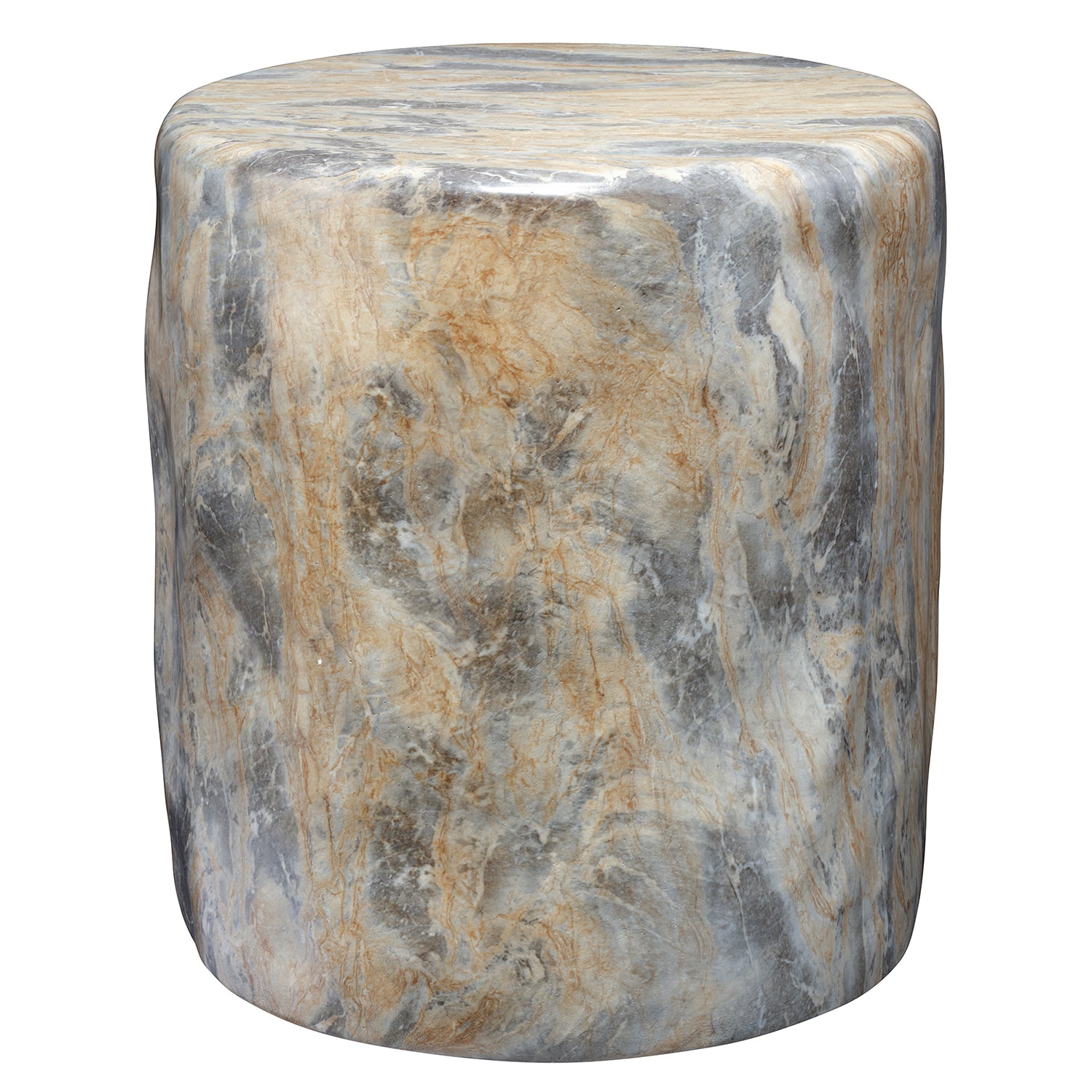 Jamie Young Cedar Marbled Grey Side Table