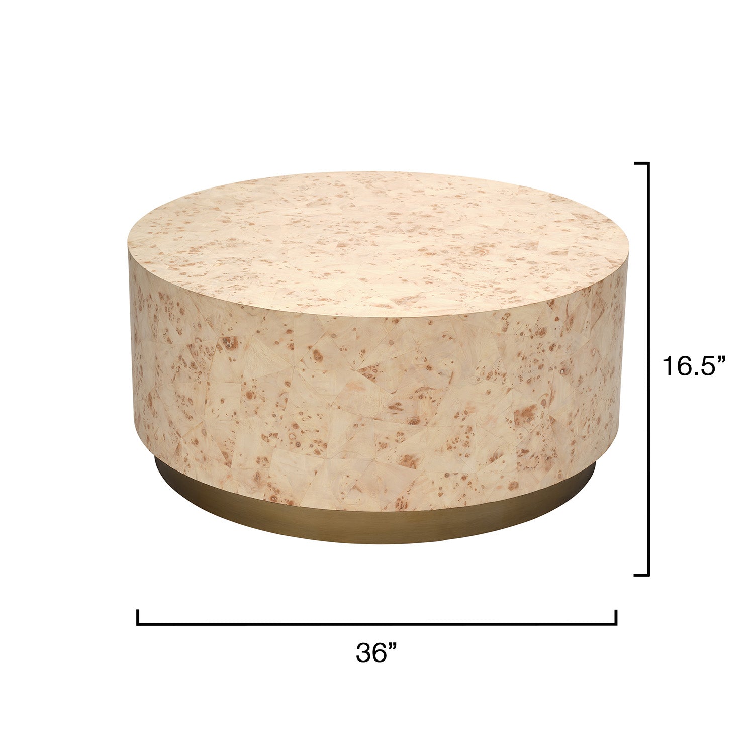 Jamie Young Configuration Bleached Burl Wood Coffee Table