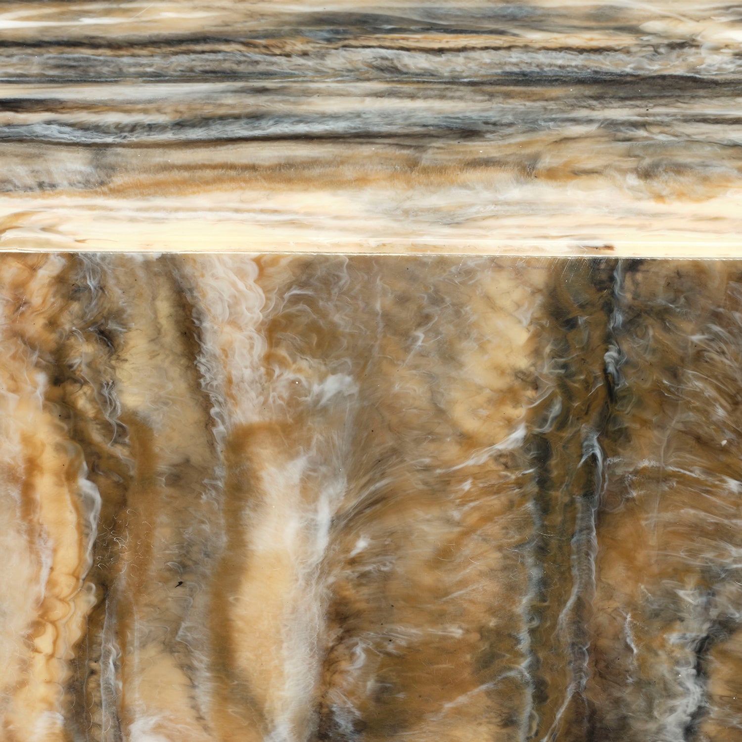 Jamie Young Cube Dripped Resin Side Table