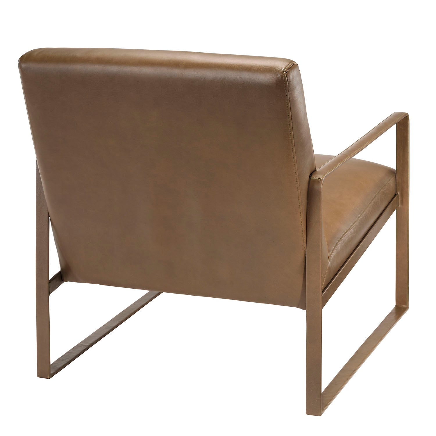 Jamie Young Hemingway Truffle Leather Accent Chair