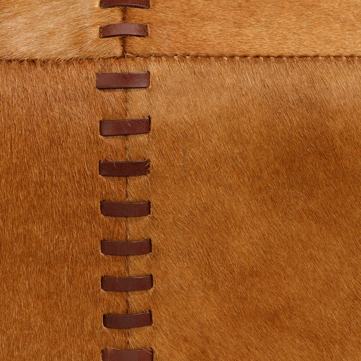Jamie Young Small Saddle Hide Ottoman