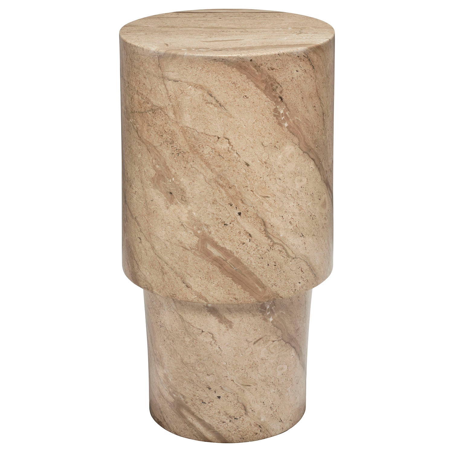 Jamie Young St Germain Marbled Beige Drink Table