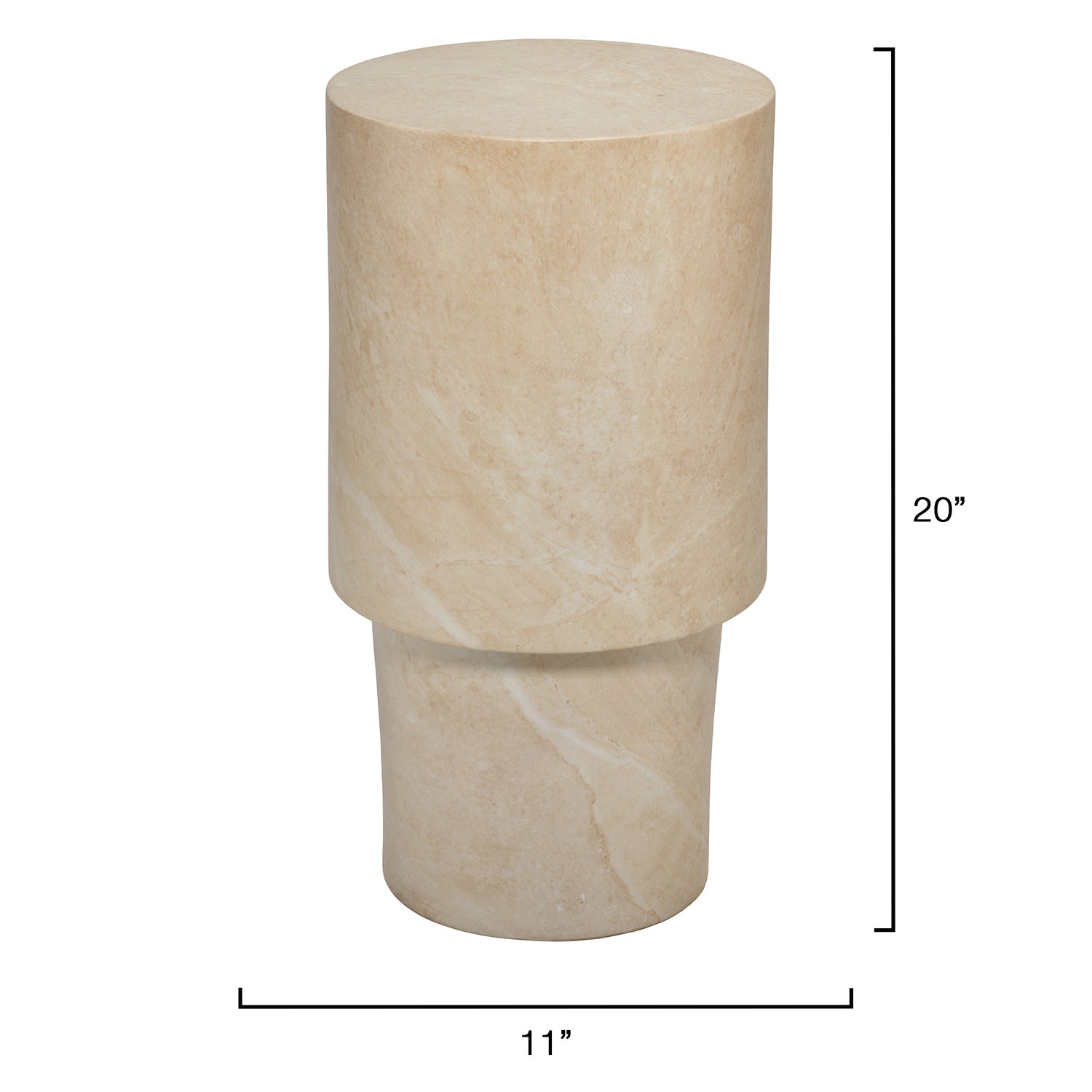 Jamie Young St Germain Marbled Cream Drink Table