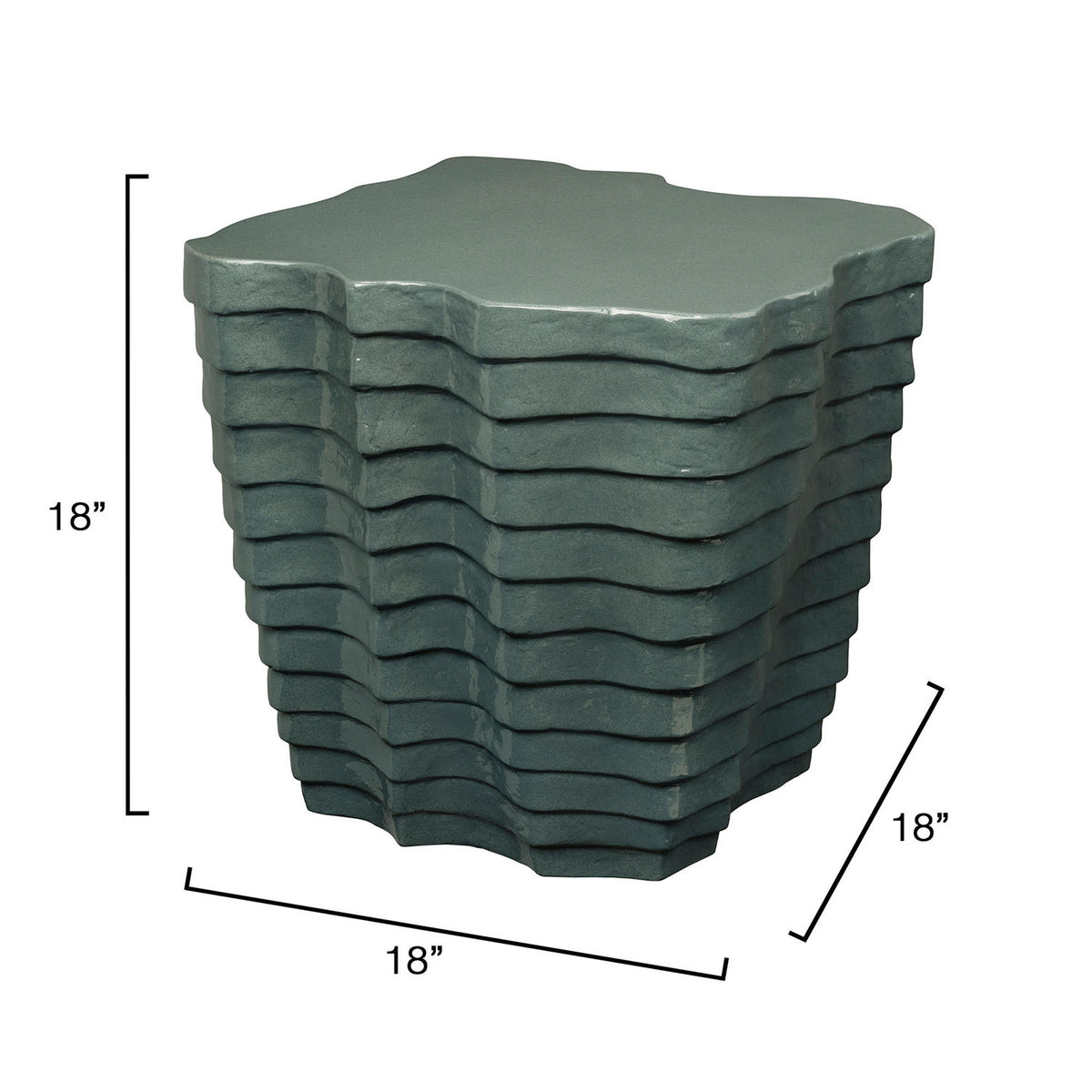 Jamie Young Strata Slate Blue Side Table